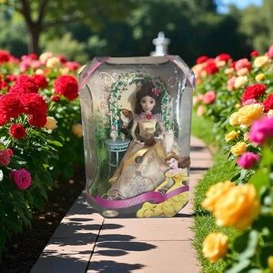 Disney Princess Belle Porcelain Doll Magical Moments 2007 Brass Key Keepsakes